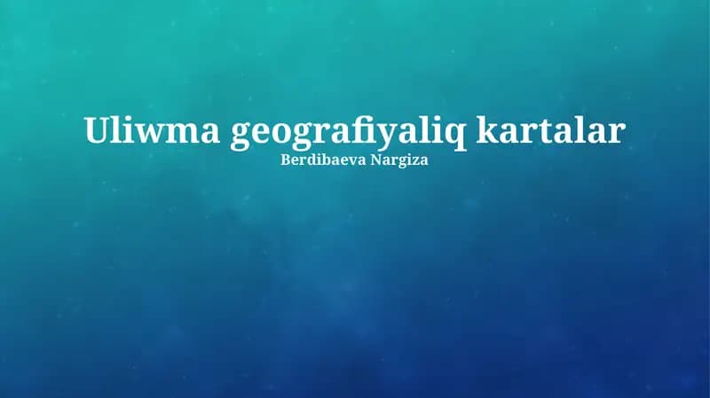 Geografiyaliq kartalar