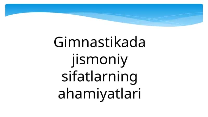 Gimnastika sifati