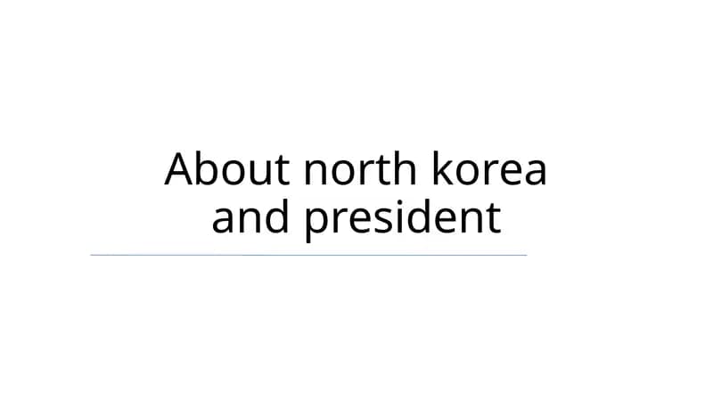 Kim Jong Unning Hokimiyatini Mustahkamlashi