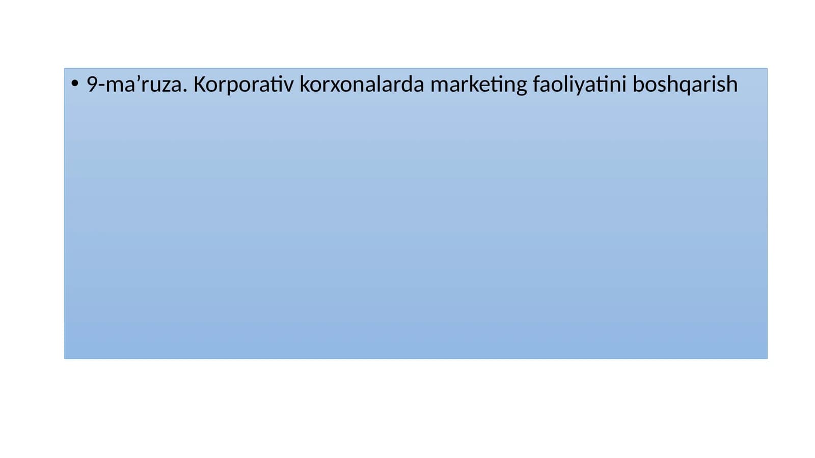 Korporativ boshqarish