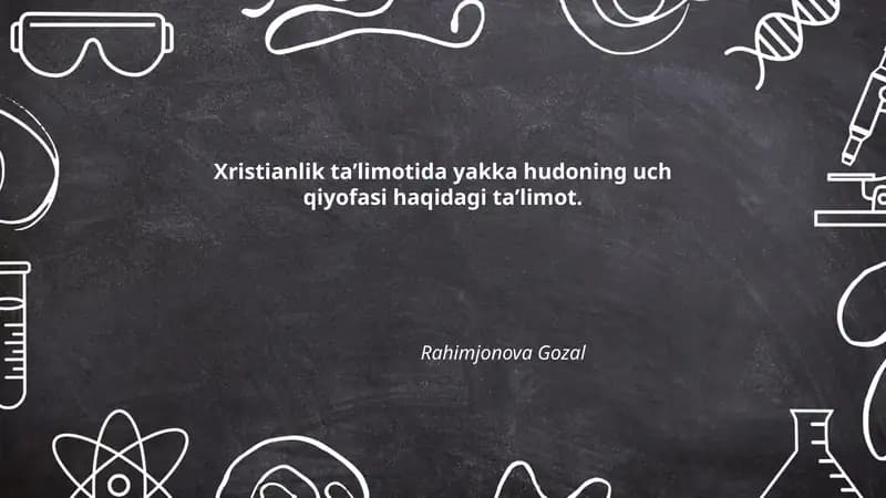 Yakka Xudoning uch qiyofasi