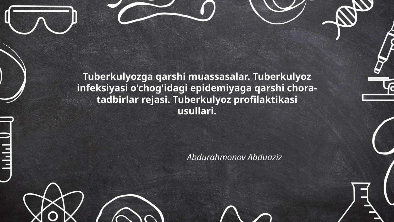 Tuberkulyoz profilaktikasi usullari
