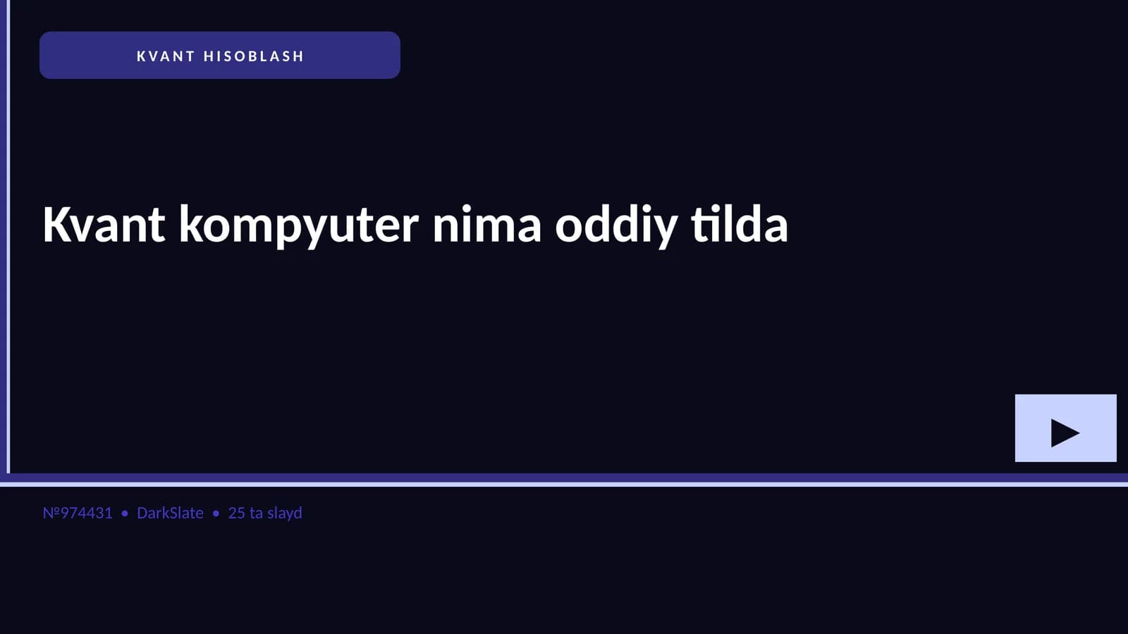 KVANT HISOBLASH