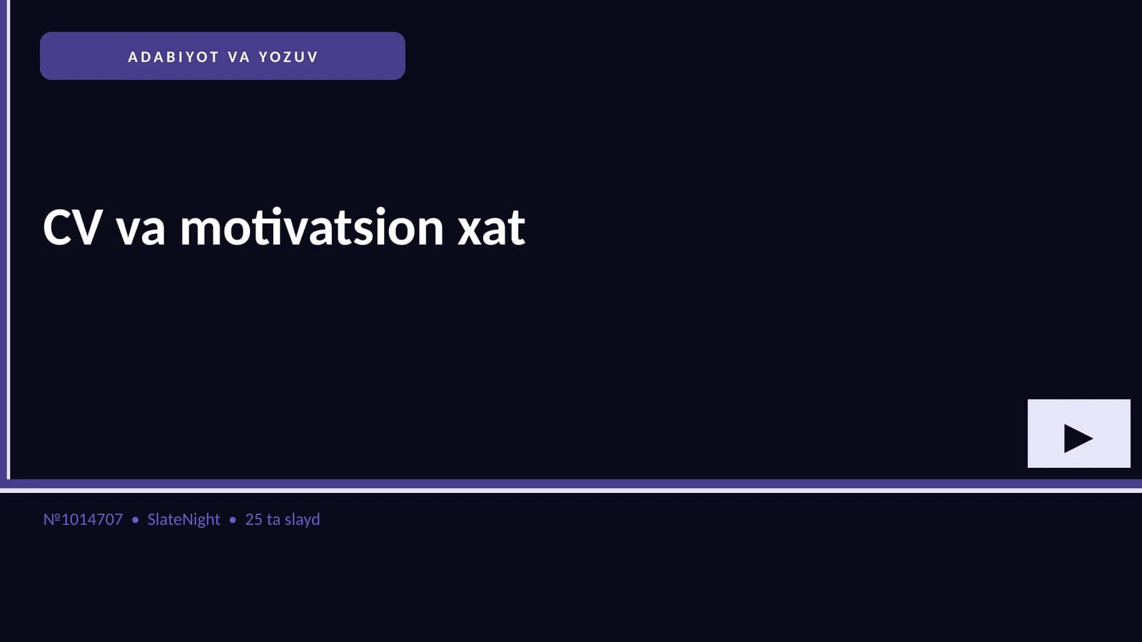 CV va motivatsion xat