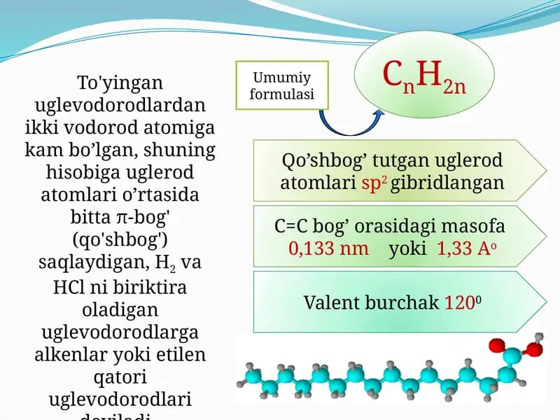 Uglevodorlardan ikki vodorod atomiga kam bo’lgan uglevodorodlar