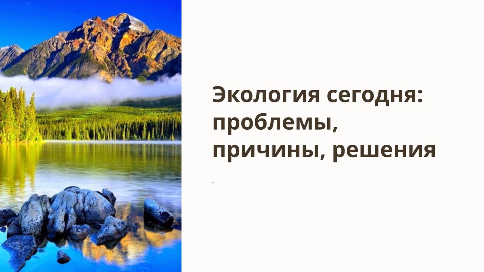 Экология сегодня: проблемы, причины, решения