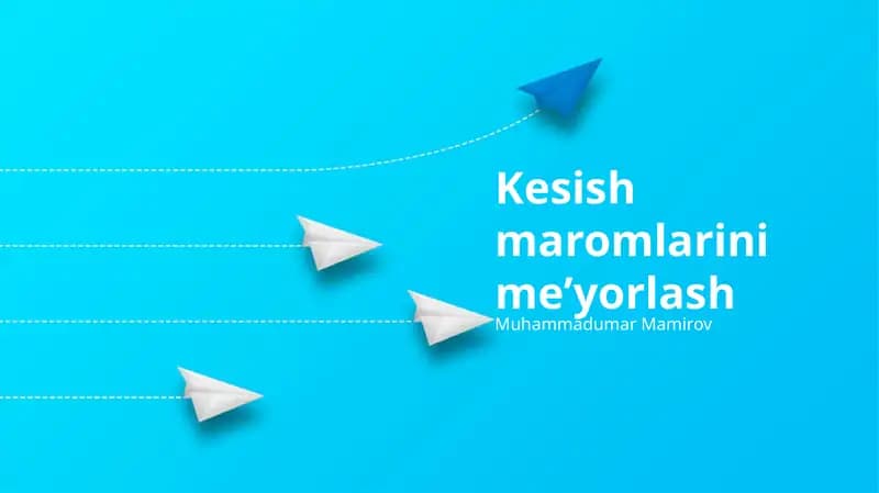 Kesish maromlarini me’yorlash