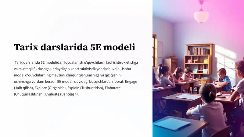 Tarix darslarida 5E modeli