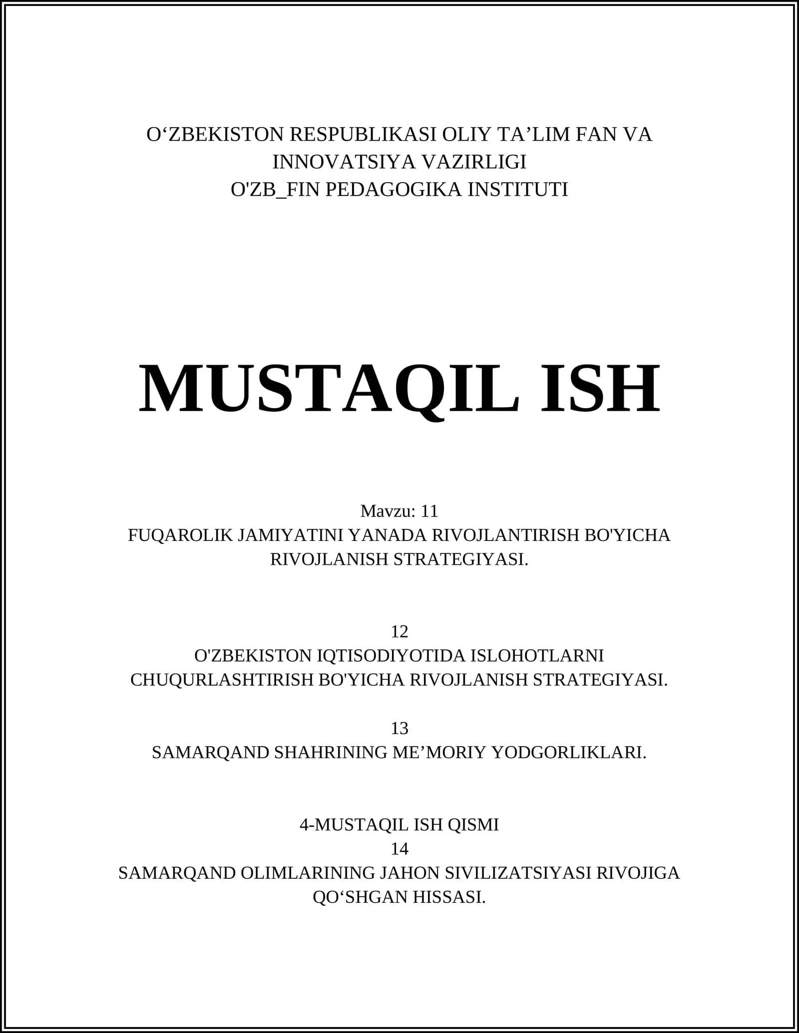 FUQAROLIK JAMIYATIDA YOSHLARNING ROLI