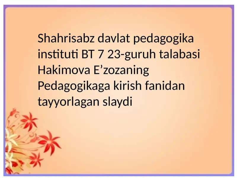 Qadimgi xalq ogʼzaki ijodlarini tarbiyalash