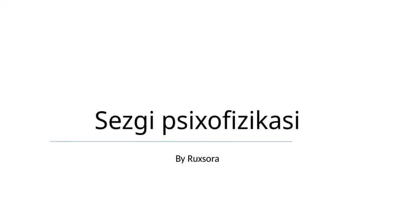 Sezgi psixofizikasi