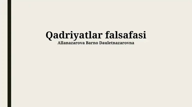 Qadriyatlar falsafasi