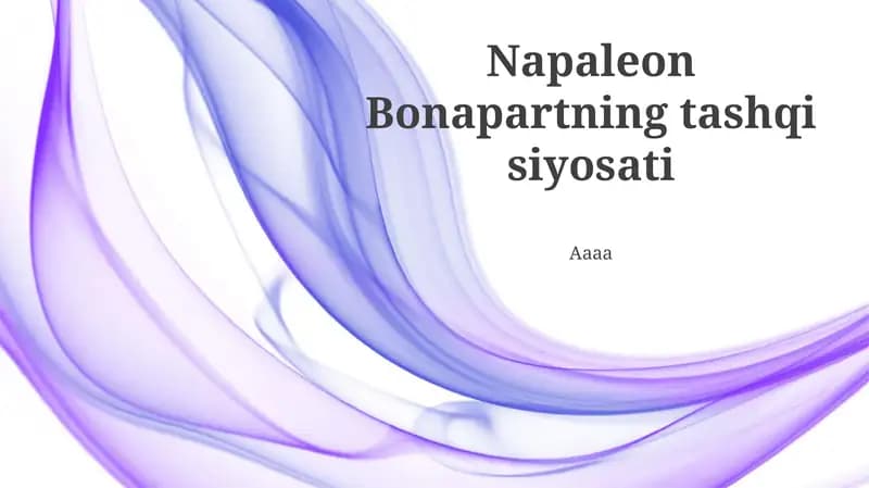 Napoleonning tashqi siyosati