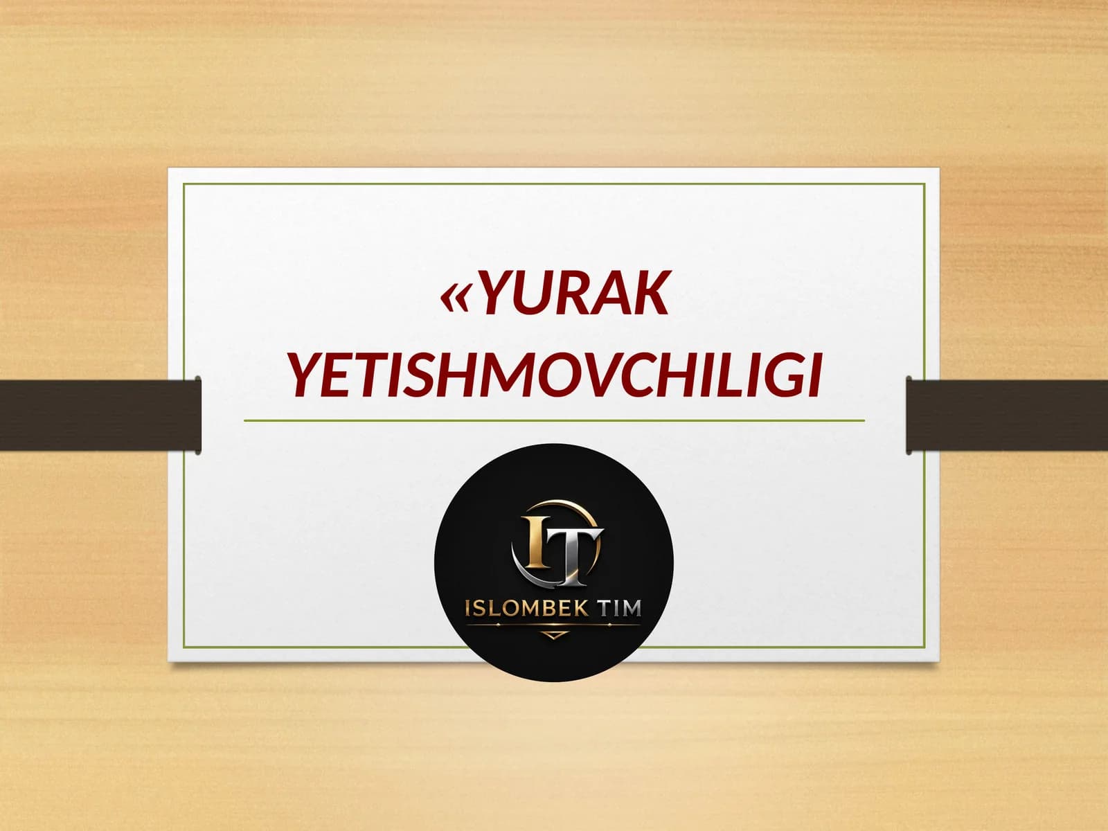 YURAK YETISHMOVCHILIGI