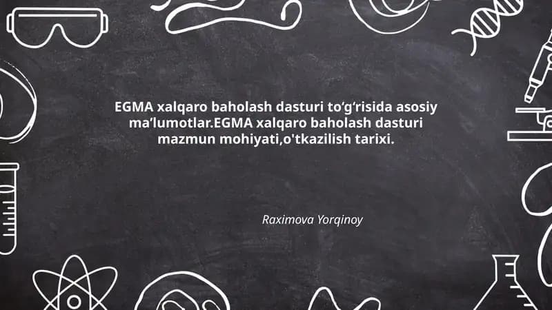 EGMA xalqaro baholash dasturi
