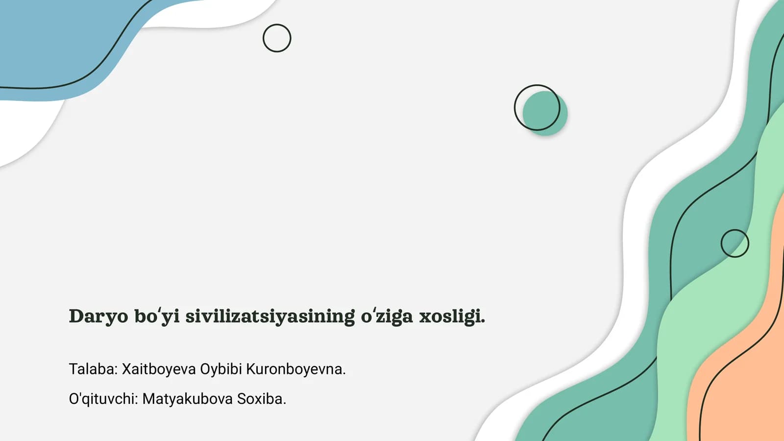 Daryo boʻyi sivilizatsiyasining oʻziga xosligi