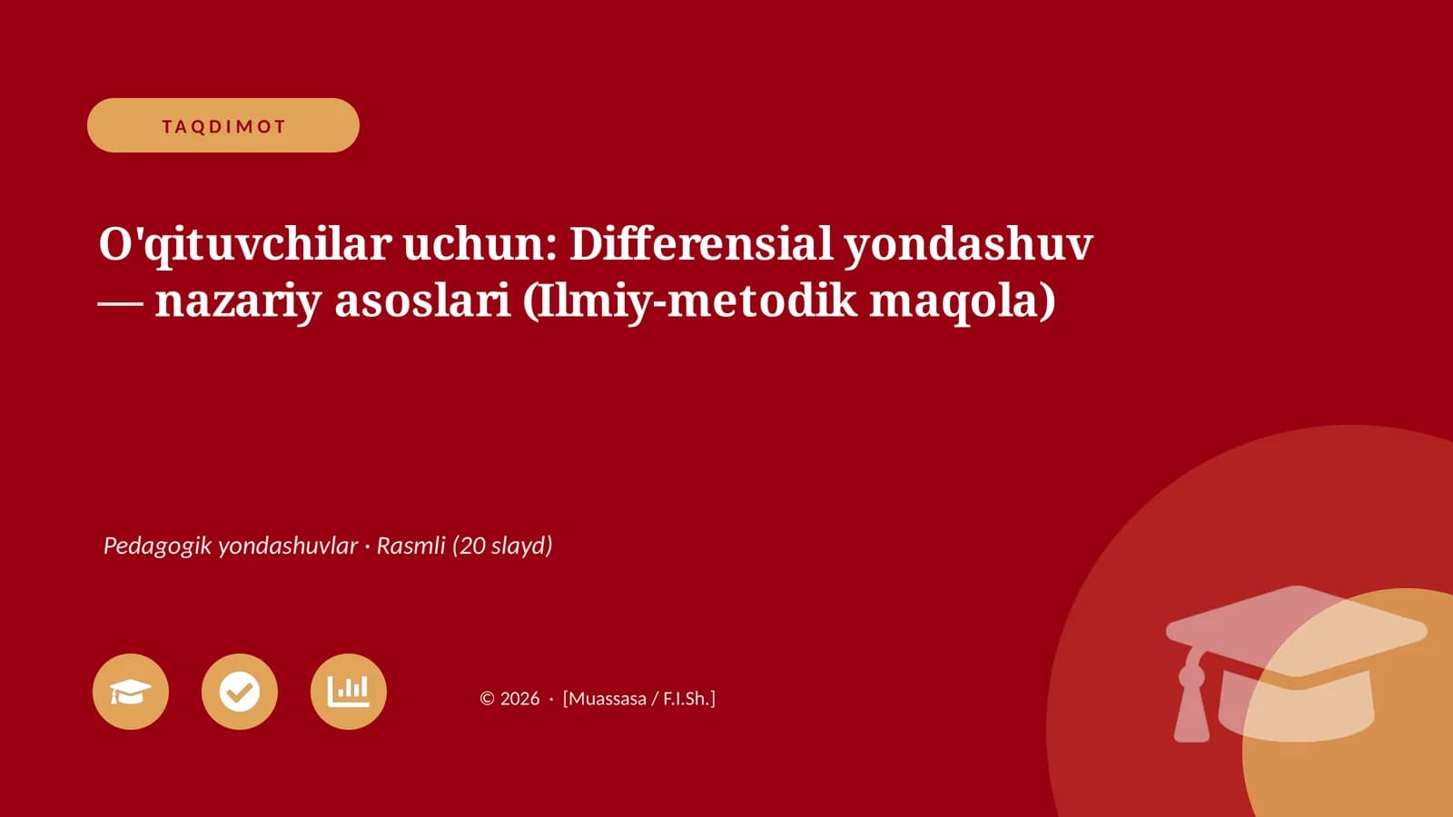Differensial yondashuv — nazariy asoslari (Ilmiy-metodik maqola)