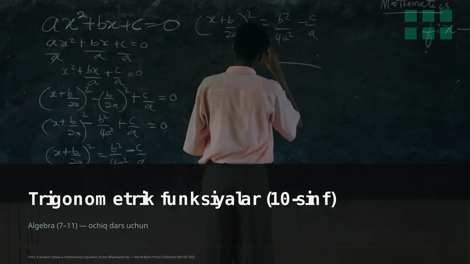 Trigonometrik funksiyalar (10-sinf)
