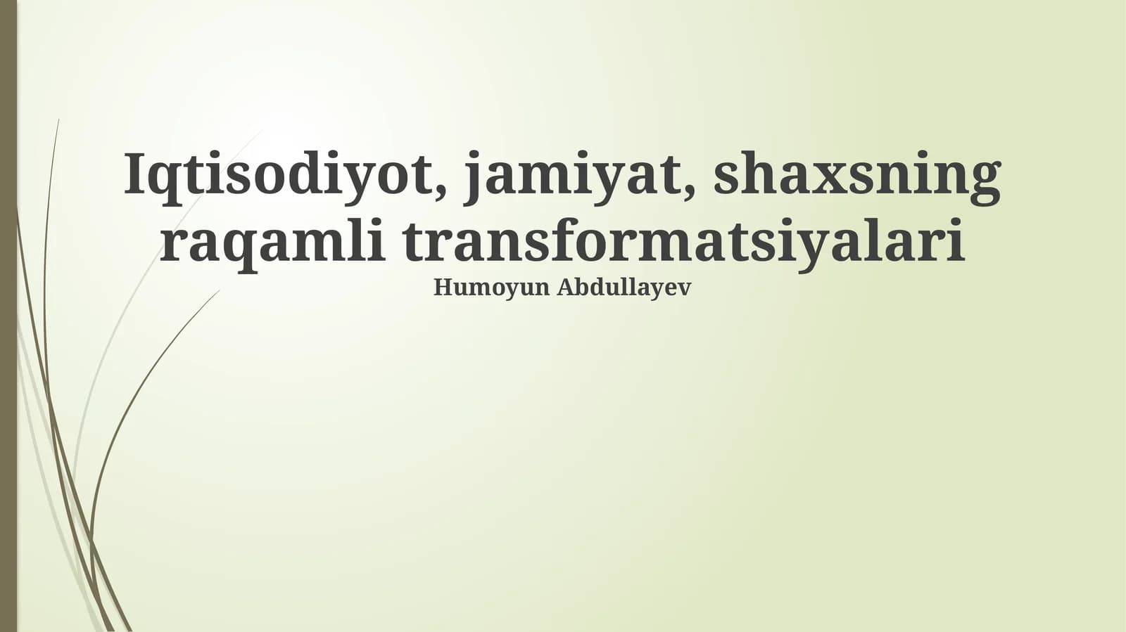 Raqamli transformatsiya tushunchasi