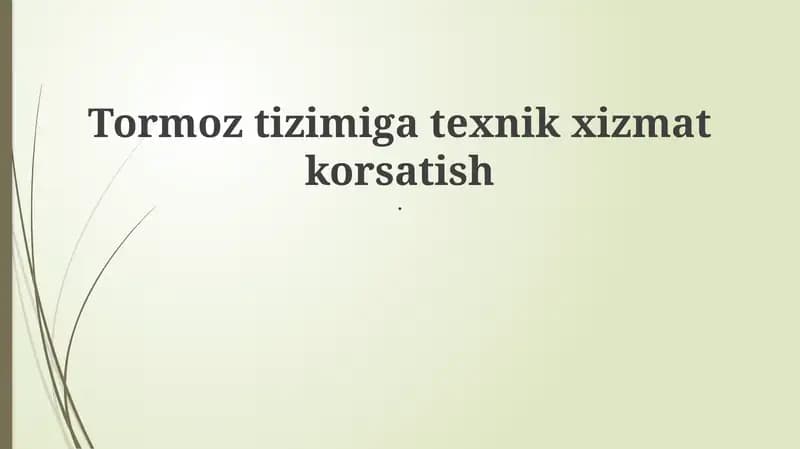 Tormoz tizimi