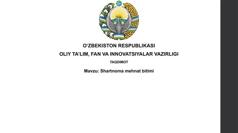 Shartnomamehnatbitimi