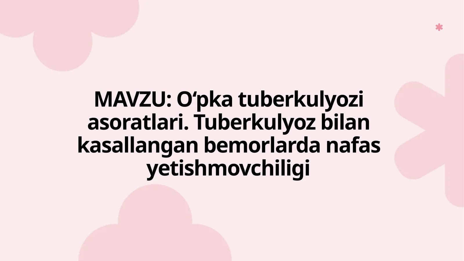 O‘pkatuberkulyozi asoratlari