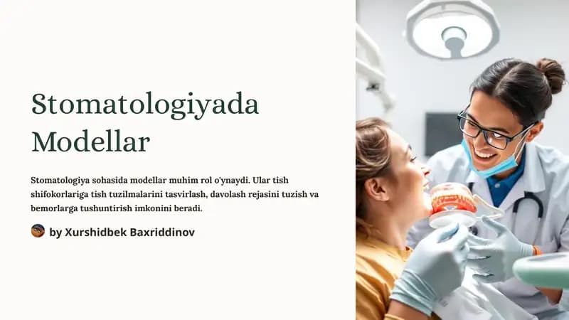 Stomatologiyada Modellar