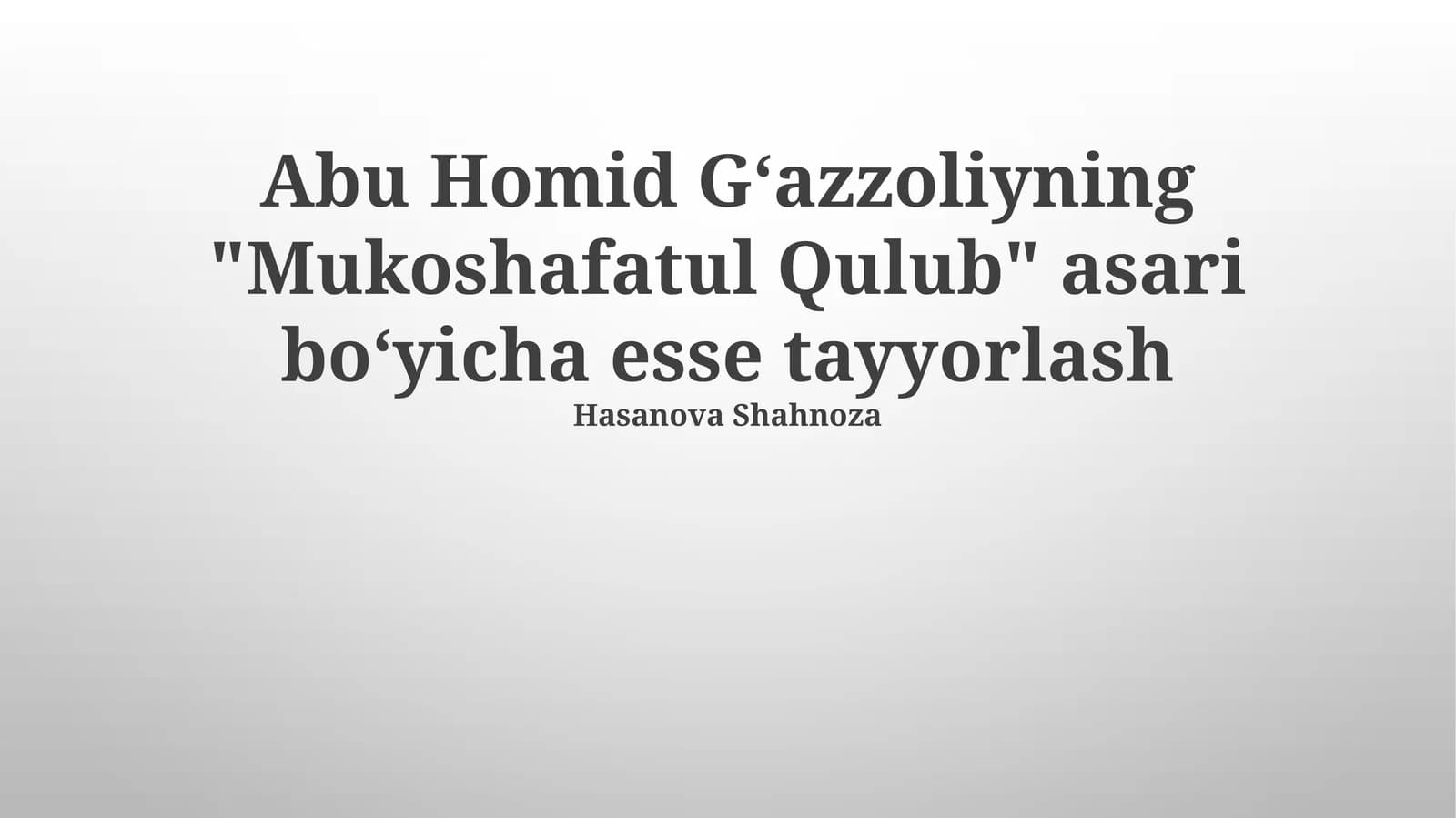 Mukoshafatul Qulub