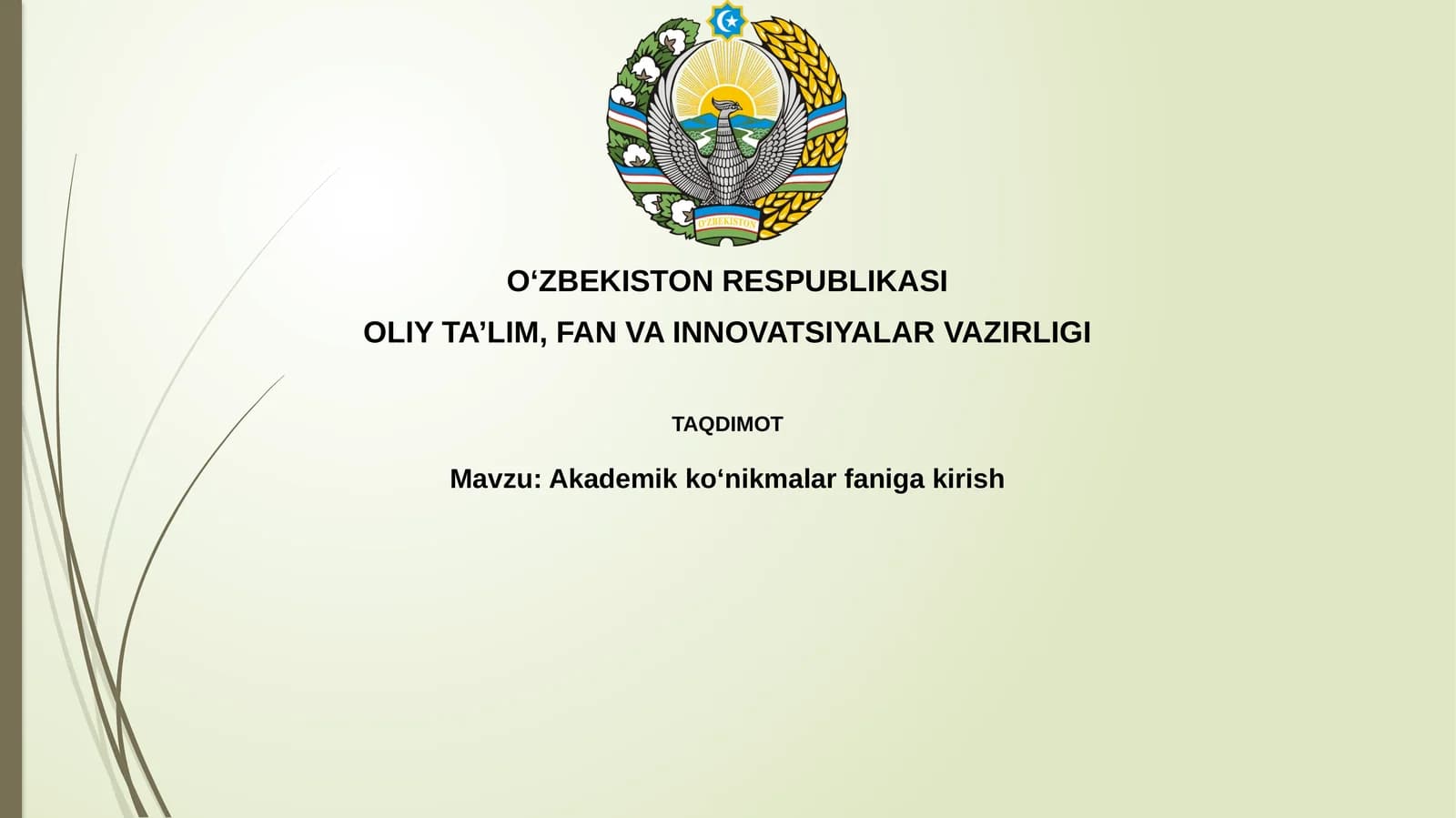 Akademik Ko'nikmalarfanigakirish