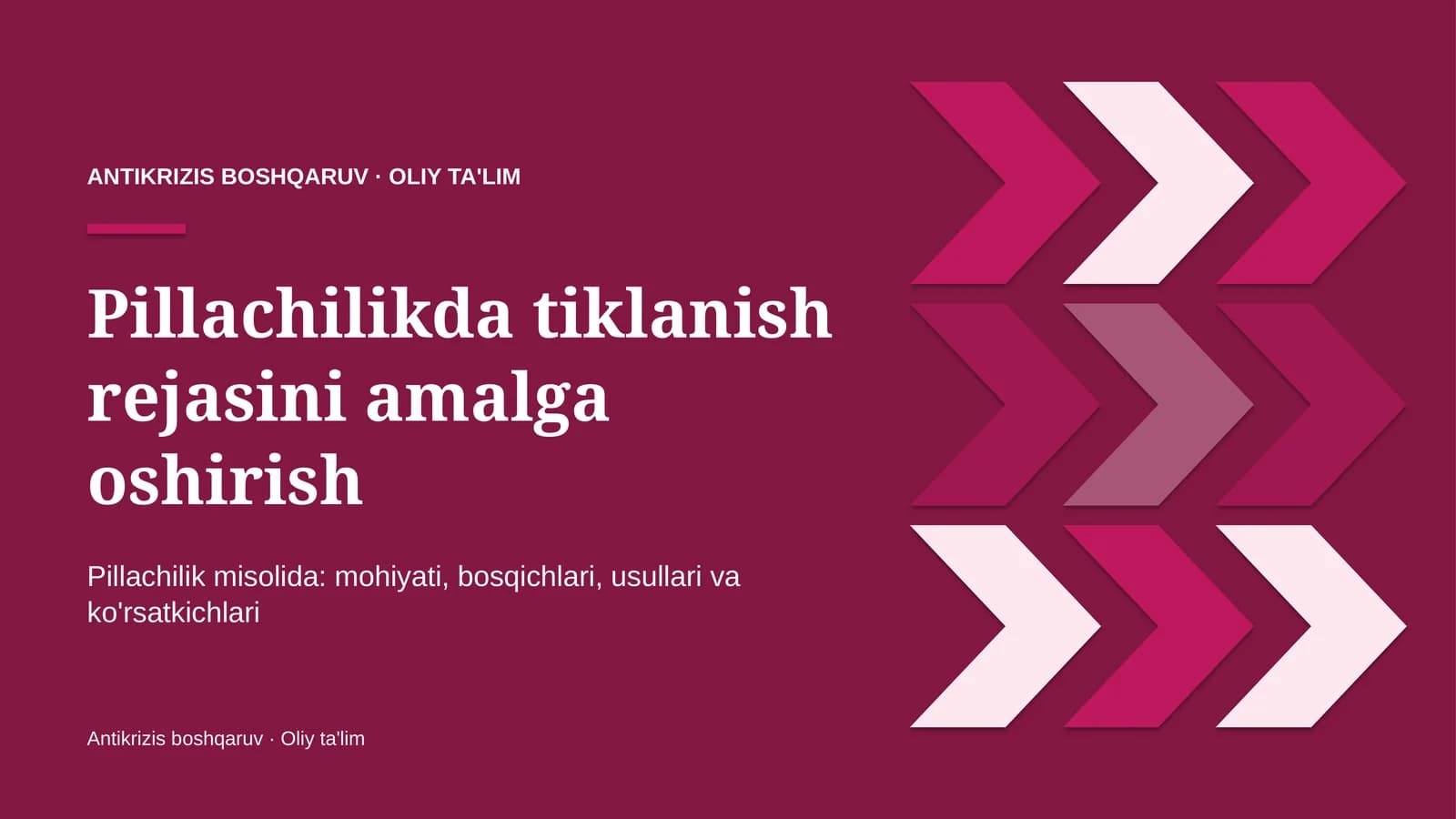 pillachilikda tiklanish rejasini amalga oshirish 7672