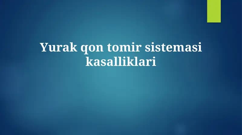 Yurak-qon tomir kasalliklari