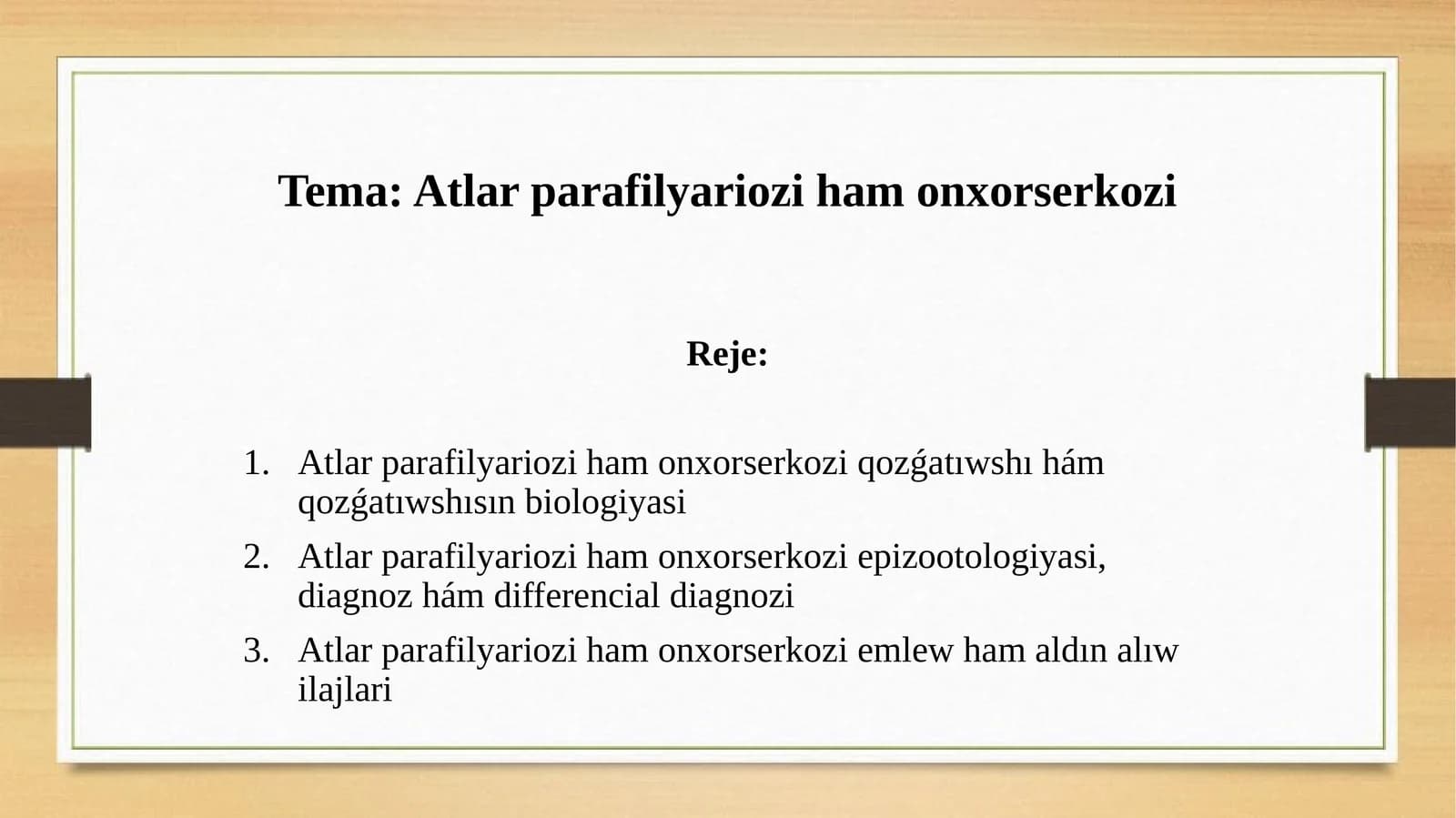 Atlar parafilyariozi ham onxorserkozi