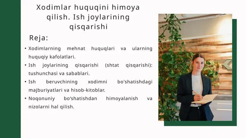 Xodimlar huquqini himoya qilish