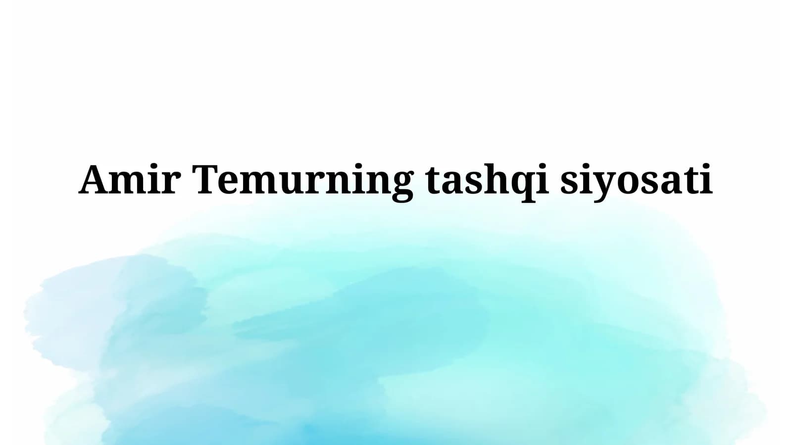 Amir Temurningtashqisiyosati