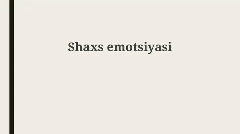 Shaxsiy hissiyotlar