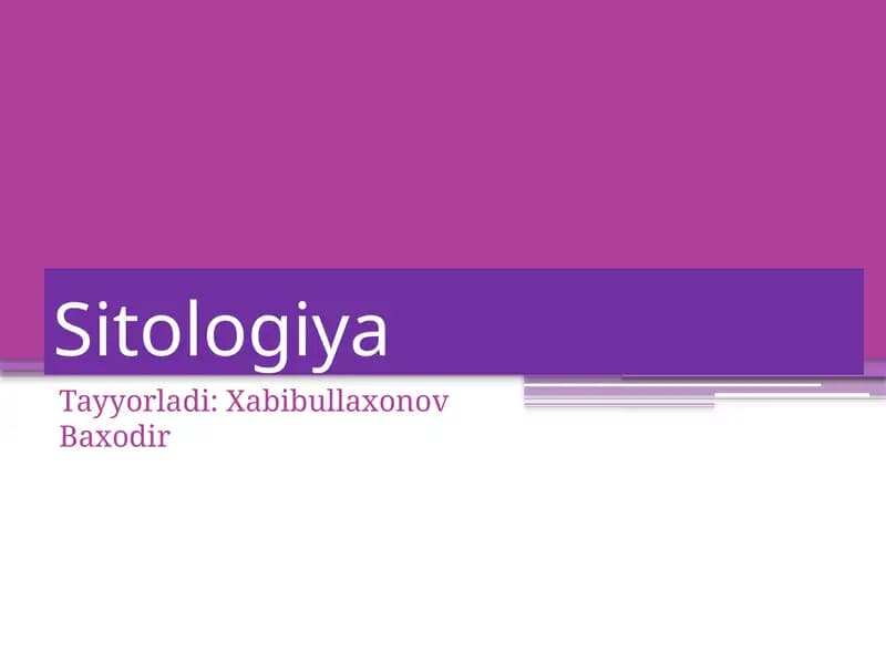 Sitologiya
