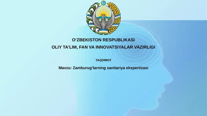 Zamburug‘larning sanitariya ekspertizasi