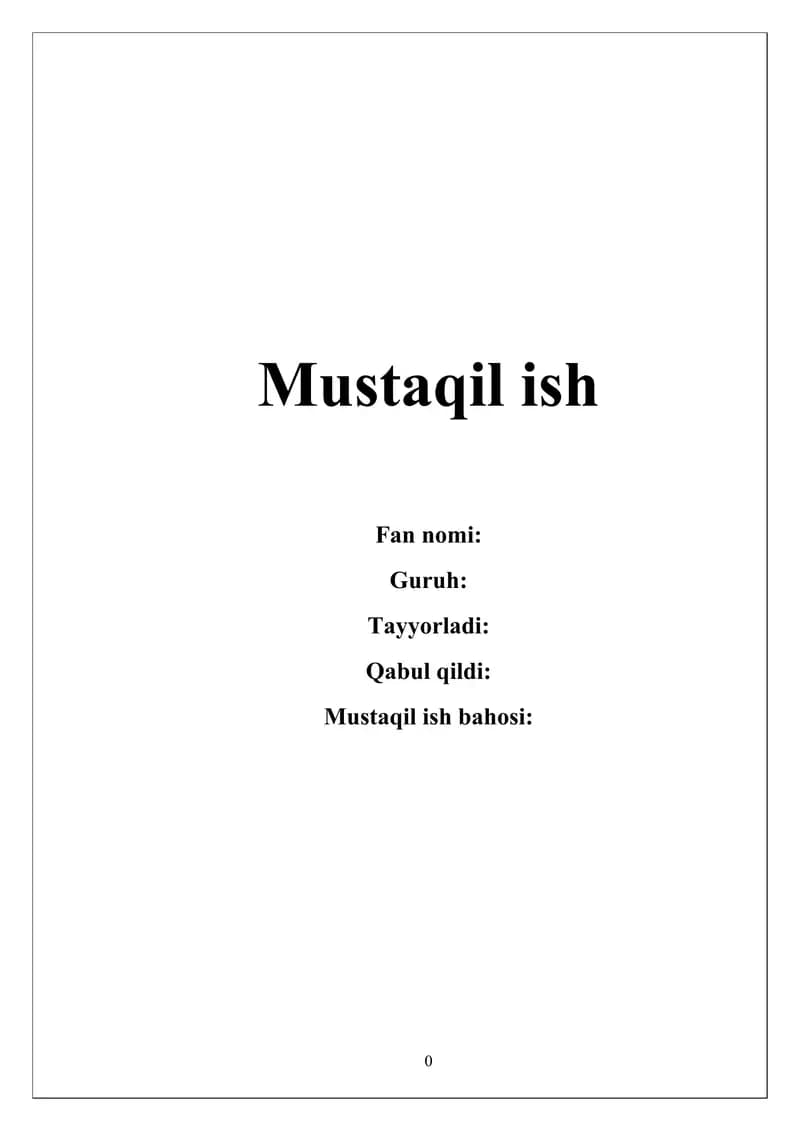 “Qayta qurish” yillarida O’zbekistondagi ijtimoiy-siyosiy vaziyat.  Mustaqil ish