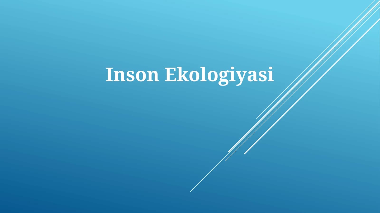Inson Ekologiyasi