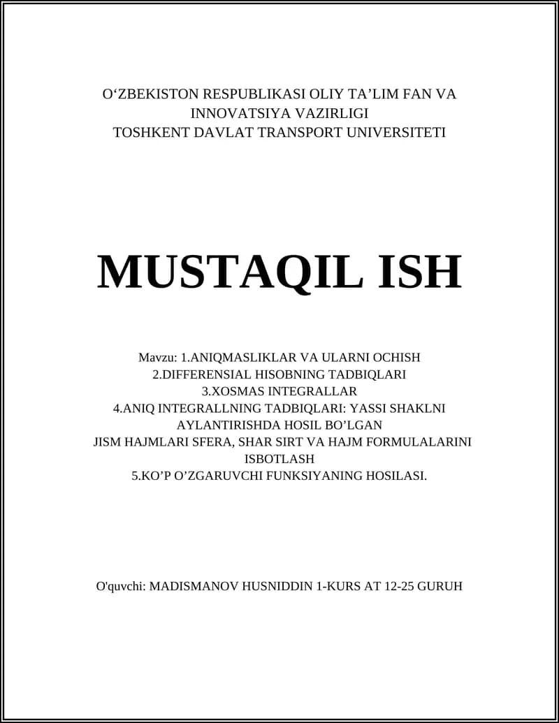Tengsizliklarni yechish