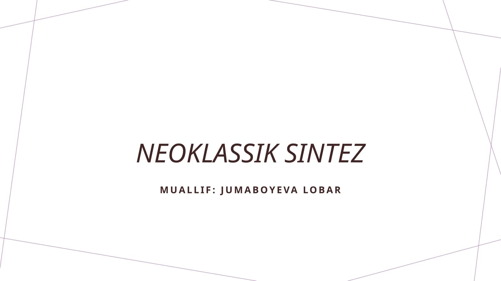 Neoklassik sintez