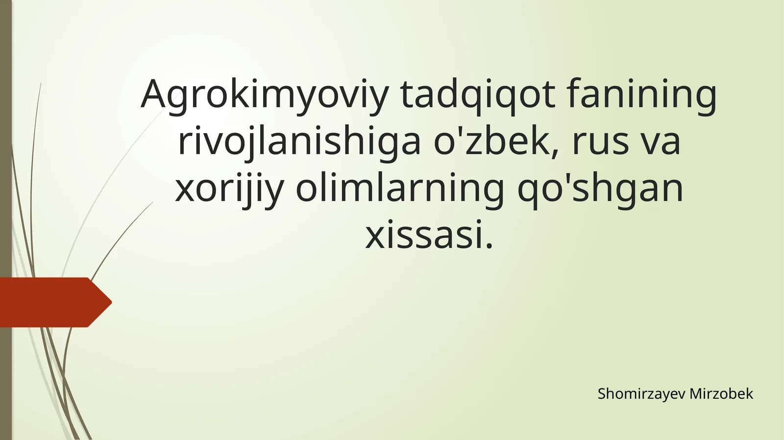 Agrokimyoviy tadqiqot