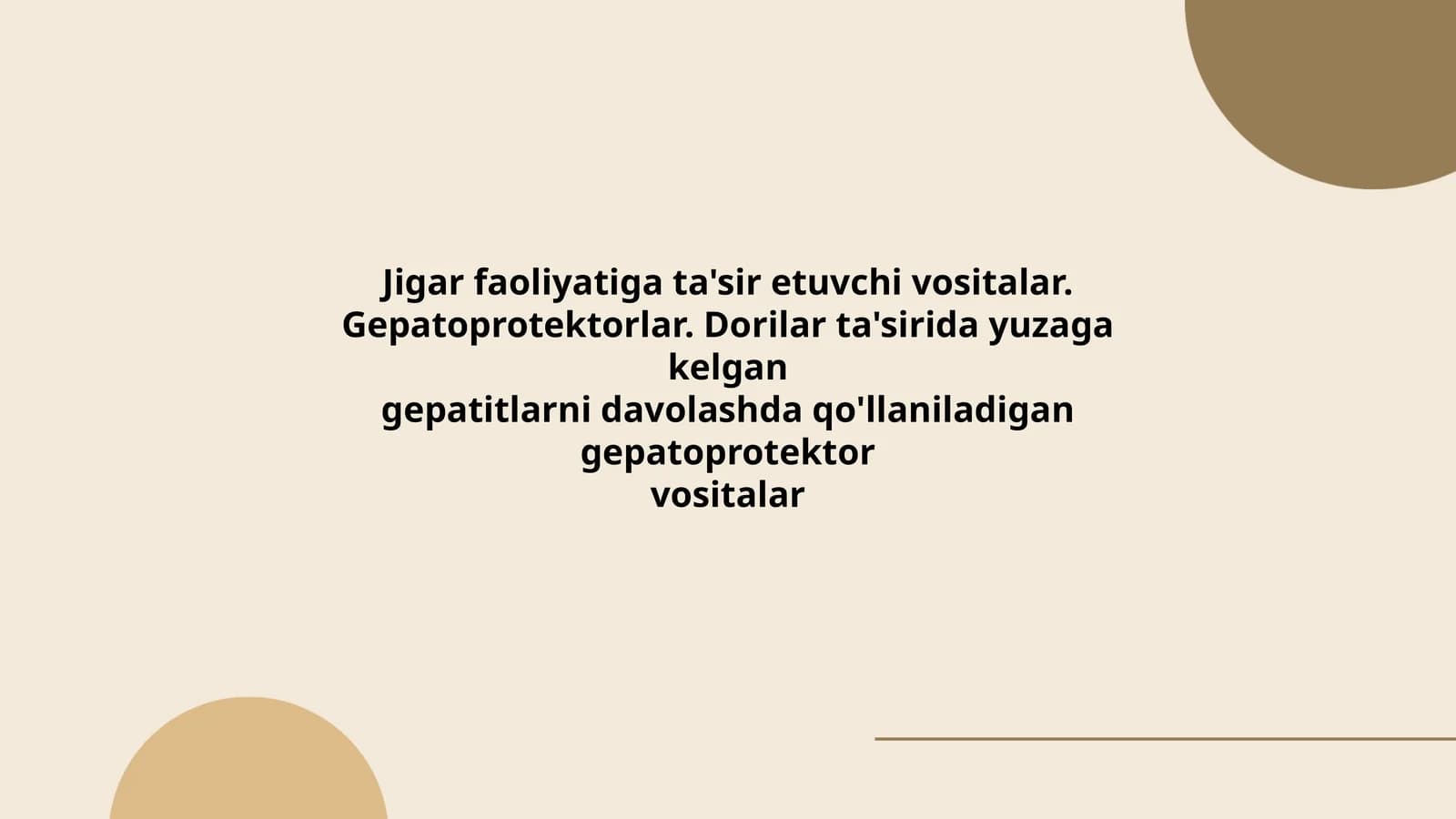 Jigar faoliyatiga ta'sir etuvchi vositalar