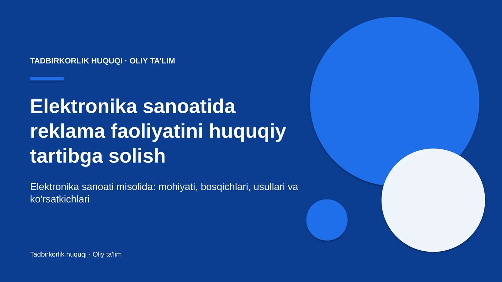 elektronika sanoatida reklama faoliyatini huquqiy tartibga solish 8556