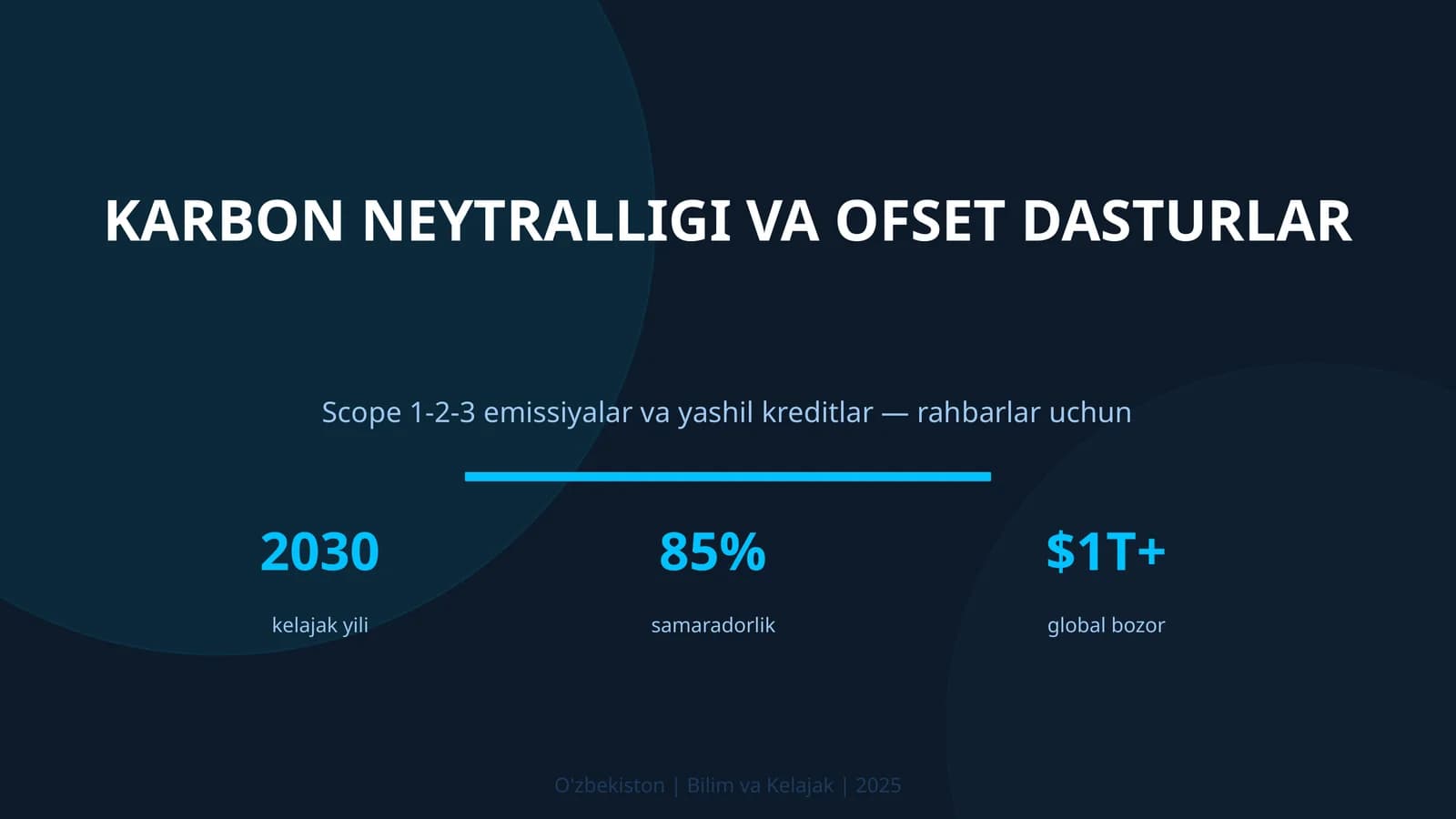 Karbon neytralligi va ofset dasturlar