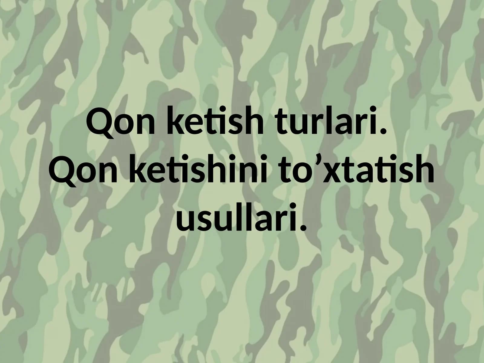 Qonketishturlari.Qonketishinito’xtatishusullari