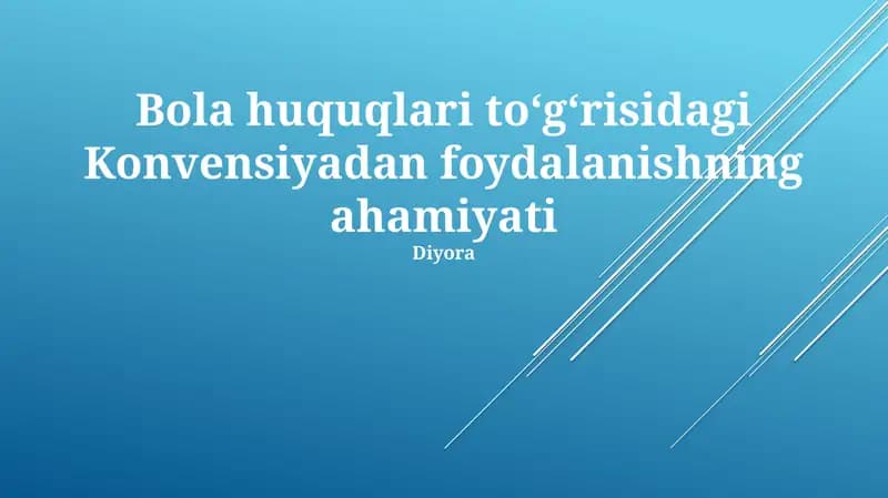 Bolalar Huquqlari Konvensiyasi