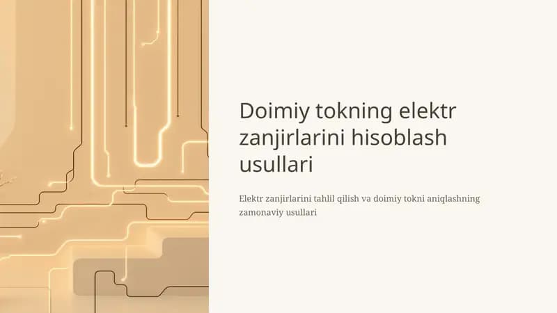 Elektr zanjirlarini hisoblash usullari