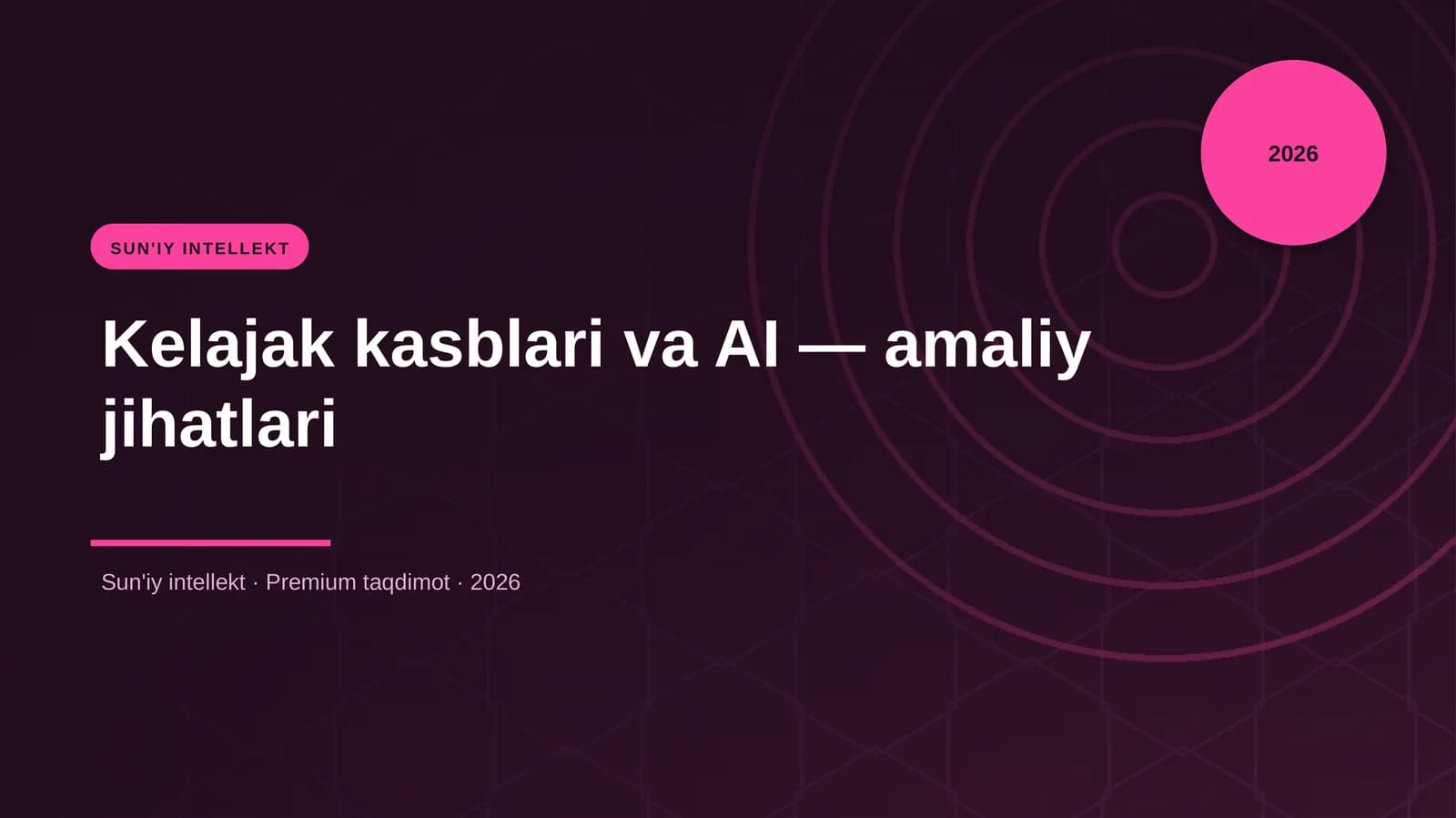 Kelajak kasblari va AI — amaliy jihatlari