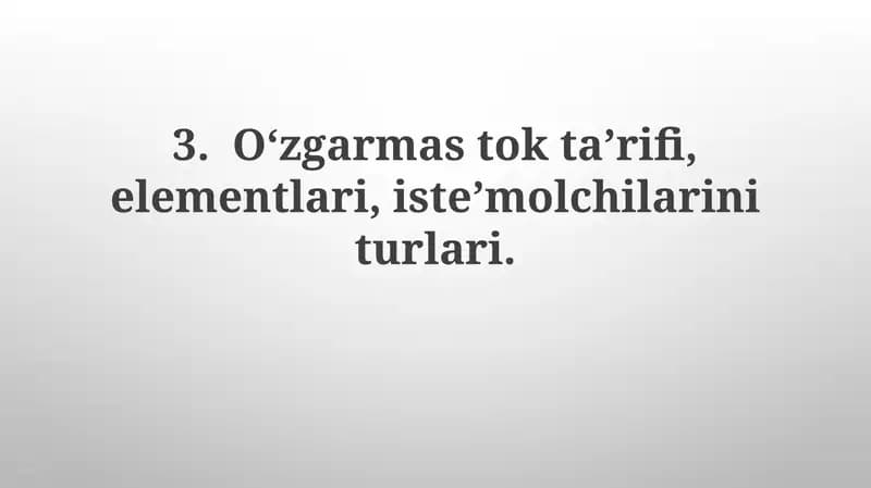 Doimiy Tokning Ta'rifi